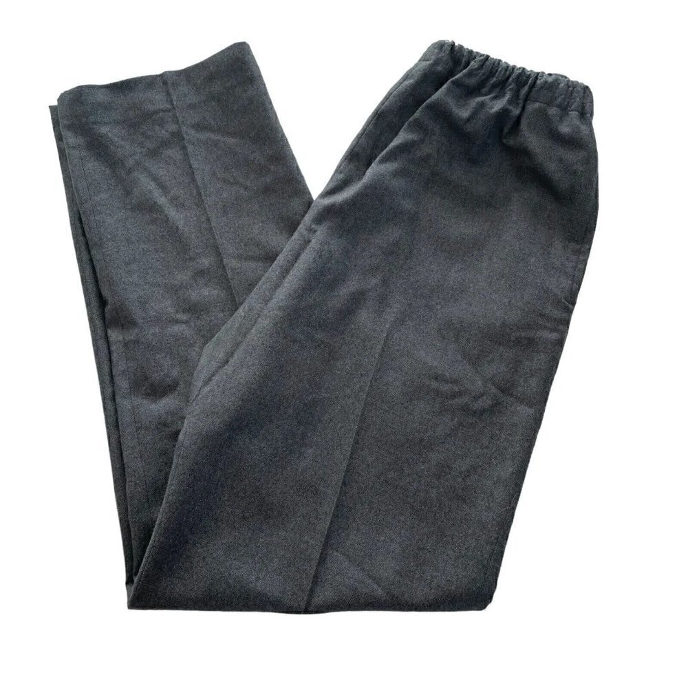 Eskandar Women's Sz 0 (24” Waist) Gray Wide Leg Wool Cashmere Lagenlook Pants